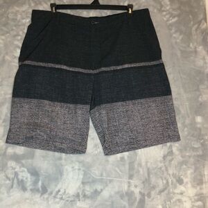 Burnside Men's Flat Front Shorts in Shades of Grey Size 40